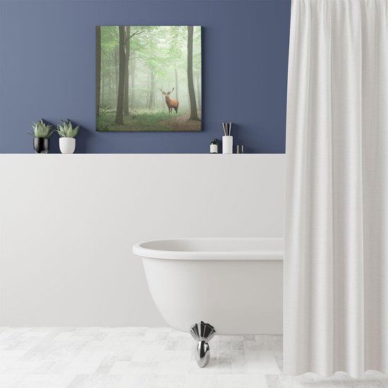 Artaza - Peinture sur toile - Cerf dans la forêt - 50x50 - Photo sur toile - Impression sur toile