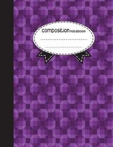 Composition Notebook, 8.5 x 11, 110 pages: Purple dimond Style