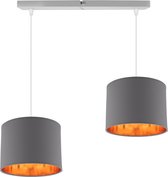 Moderne hanglamp met gouden kap