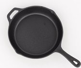 Gietijzeren Koekenpan Ø26cm - Skillet - Ronde Skillet - Met handvat - Zwart - BBQ