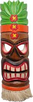 Tiki Masker rok - Houten decoratie - Tiki - Tiki masker - Decoratie - 50 cm - Masker - Mancave - Bar decoratie - Hand beschildert – Hawaii decoratie - Cave & Garden