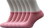 Classinn® Essentials Sneaker sokken rose 36-41 - 6 paar - dames sport enkelsokken roze