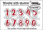 Crealies Wordzz with shadow snijmallen - Cijfers