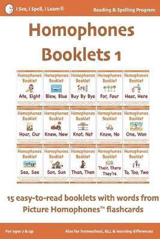I See, I Spell, I Learn - Picture Homophones(tm) Flashcards, ... - cover