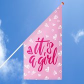 Zo Lief geboortevlag - It's a girl - Vlag - Kioskvlag - Geboorte - Meisje - Baby