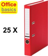 Office Basics Ordner - karton - rood - rug 50mm - set 25 stuks