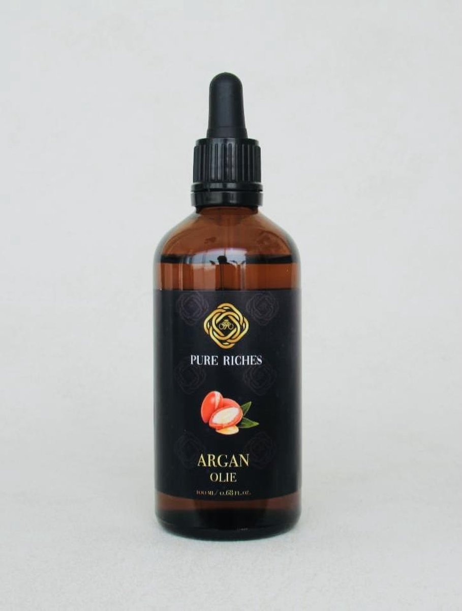 Pure Riches Arganolie Puur 100ml -100% Onbewerkte Argan Olie voor Gezicht, Huid en Haren
