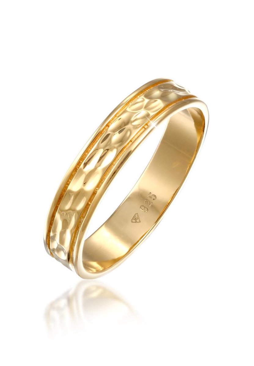Elli PREMIUM - Ring - Elli PREMIUM Ring Dames Band Paar Partner Huwelijk Gestructureerd in 925 sterling zilver - Dames