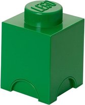 LEGO Opbergbox Brick 1 - Groen - 1.2 L - 12,5x12,5x18 cm - Kunststof
