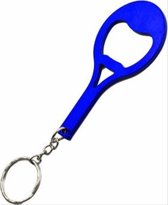 Sleutelhanger Tennis Racket Blauw Flesopener van metaal