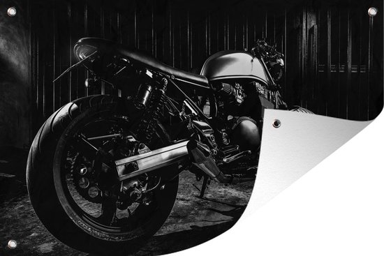 Afbeelding van een motor - zwart wit