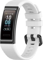 Horlogebandje Geschikt voor Huawei Band 3 & 3 Pro & 4 Pro  - Wit - Siliconen - Horlogebandje - Polsbandje - Bandjes.nu - Polsband