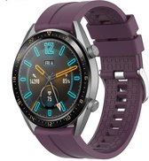 Horlogebandje Geschikt voor Huawei GT 46MM  - Paars - Siliconen - Horlogebandje - Polsbandje - Bandjes.nu - Polsband