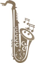 Arti - Mestieri - klok - metalen - wandklok - saxofoon - beige - Italiaans - Design