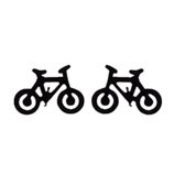 Oorbellen -fiets- mountainbike-zwart-steker-metaal-1 cm-Charme Bijoux