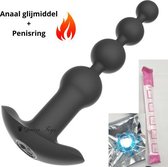 ♛Queen-Toys® Elektrische Buttplug - Prostaat vibrator - Oplaadbaar - Buttplug voor mannen - Butt plug - Anaal vibrator - Anale speeltje – Anaal vibrator – 21cm Buttplug -  Met glijmiddel + Penisring