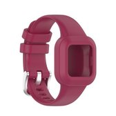 Voor Garmin Vivofit JR3 siliconen vervangende horlogeband in pure kleur (wijnrood)
