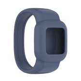 Voor Garmin Vivofit JR3 siliconen vervangende horlogeband zonder gesp, maat: S (blauwgrijs)