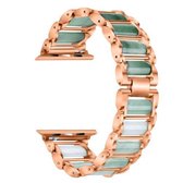 Emerald roestvrijstalen horlogeband voor Apple Watch Series 6 & SE & 5 & 4 44 mm / 3 & 2 & 1 42 mm (roségoud)