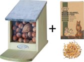 Eekhoorn voederhuis + voeder voor eekhoorn 750gram