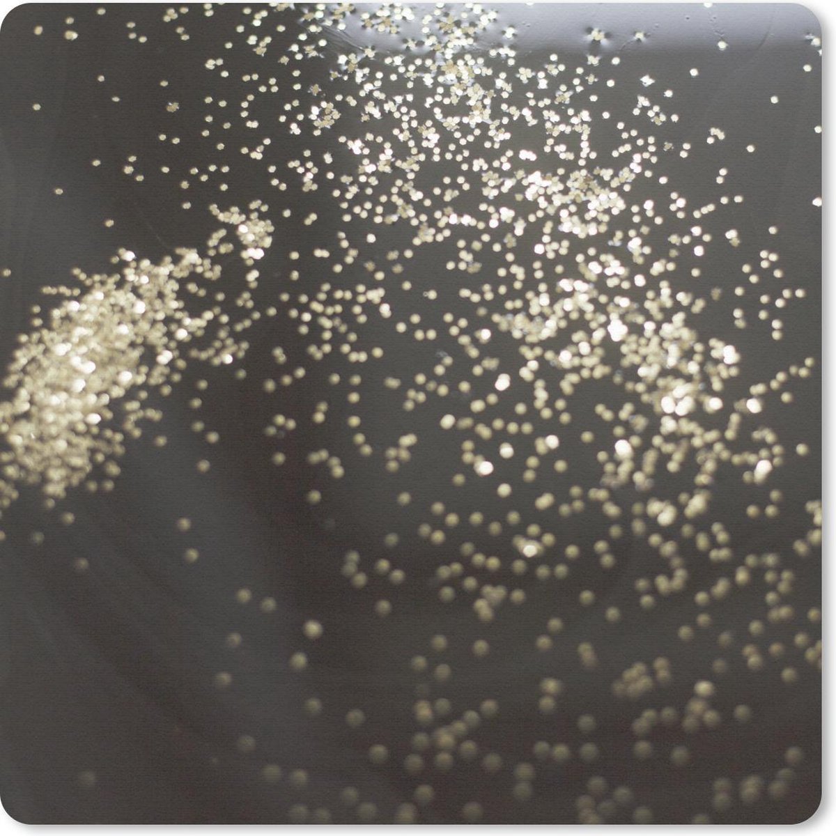 Muismat 30x30 cm - Mousepad Marmer - Zwart - Glitter - Muismatten