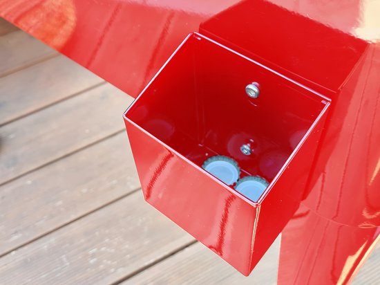 AXI Retro Cooler Rood - Koeler met wielen - 76L inhoud - Koelbox met aftapkraan