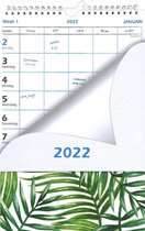 Castelli familiekalender 2022 - gezinsplanner - op een verlengde schild - weekkalender - weekplanner - voor maximaal 5 personen - Bladeren