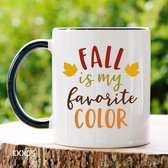 Fall is my fav  - Customized mokken en bekers - mokken met tekst - mokken - bekers - cadeautje - cadeau voor vrouw - cadeau vor man - keramiek servies - valentijn cadeautje voor haar - valent