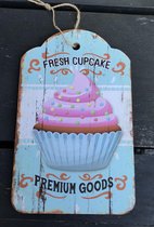 Tekstbord- Fresh Cupcake - home made cupecakes - wandbord