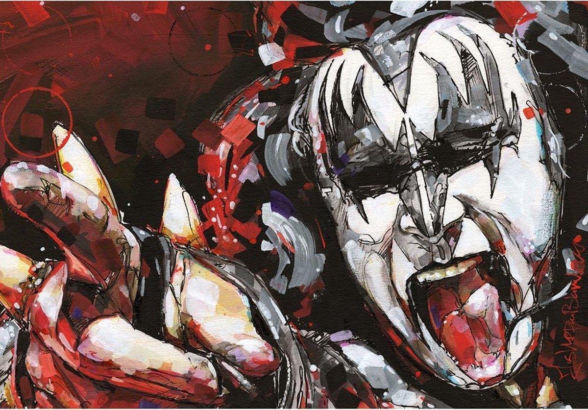 KISS - Gene Simmons - Fotokwaliteit Poster - 100 x 70 cm