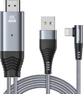 Lightning naar HDMI 4K Kabel + USB 3.0 - 3 Meter - iPhone/iPad