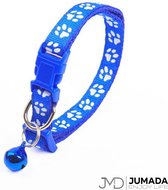 Jumada's Hondenhalsband & Kattenhalsband - Halsband - Hondenbandje - Kattenhalsbandje - Met Bel - Nylon - Blauw