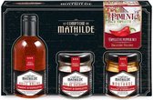 Le Comptoir de Mathilde Delicatessen Setje Rode Peper met olijfolie, mosterd en Keltisch zeezout