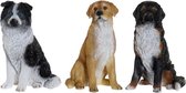 Decoratieve figuren DKD Home Decor Hars Hond (3 pcs) (18 x 15 x 26.5 cm)