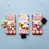 KETO-HERO® -  Chocolate Discovery Box - Chocolade Mix - KETO - Verschillende smaken - Minder koolhydraten - Minder suiker - 3 x 100 g