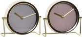 Bordsklocka DKD Home Decor Gouden Kristal Ijzer (2 pcs) (18 x 6.5 x 16 cm)