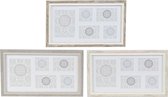 Fotolijsten DKD Home Decor Kristal polyestyreen Traditioneel (3 pcs) (55 x 2 x 32 cm)