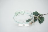 Haarband Nylon met baby strik - Kleur Pastel Green - Pastel groen - Haarstrik - Bows and Flowers