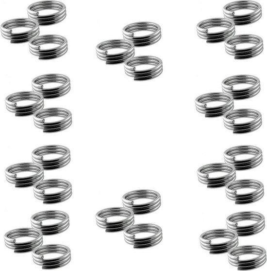 10 Sets Veerringetjes voor shafts Zilver