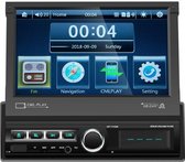 TechU™ Autoradio met klapscherm T143 – 1 Din met Afstandsbediening – 7.0 inch Touchscreen Monitor – FM radio – Bluetooth – USB – AUX – SD – GPS Navigatie – Handsfree bellen
