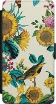 Samsung S21 bookcase leer hoesje - Zonnebloemen / Bloemen