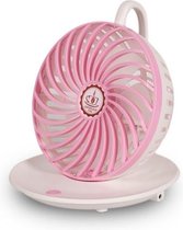 BD-03 Koffiekopvorm USB-oplaadventilator (roze)