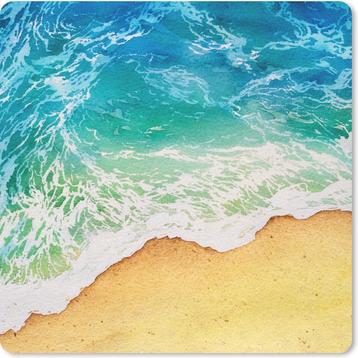 Muismat 30x30 cm - Mousepad Strand - Zee - Golf - Muismatten
