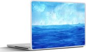 Laptop sticker - 14 inch - Zee - Waterverf - Lucht - 32x5x23x5cm - Laptopstickers - Laptop skin - Cover