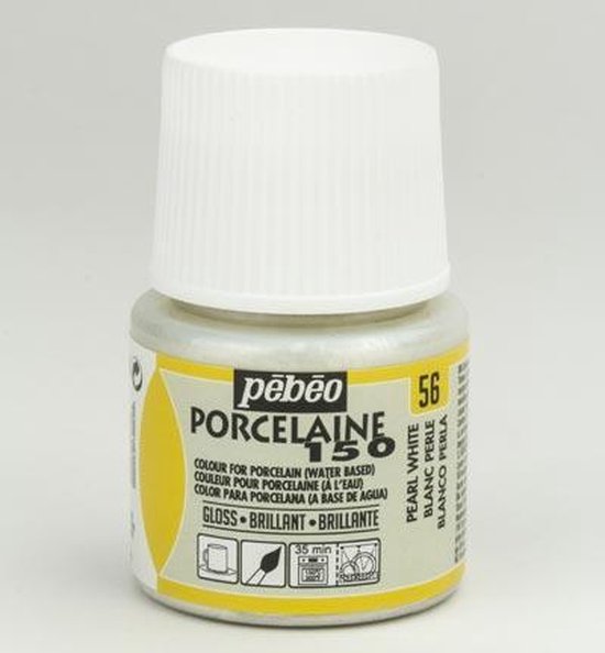 Foto: Porseleinverf 56 pearl white pebeo 45ml