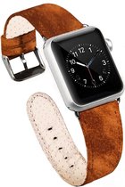 Apple Watch bandje robuuste koper bruin kras leer 42/44 mm