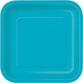 Turquoise Borden Vierkant 17,5cm 16st