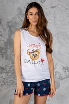 MARINE TEDDY BEAR - DAMES KORTE PYJAMA-SET M