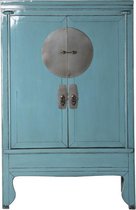 Kast DKD Home Decor Zwart Hemelsblauw Elmhout (108 x 50 x 173 cm)