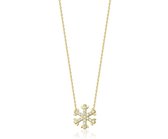 Hemels juwelier- 14k geelgouden ketting met hanger- Dames- Goud- HML600 - Cadeautje- Sneeuwvlok- Moederdag aanbieding